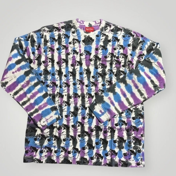 Supreme Dyed Bear L/S Long Sleeve Top Size Medium SS212021 - Picture 1 of 9